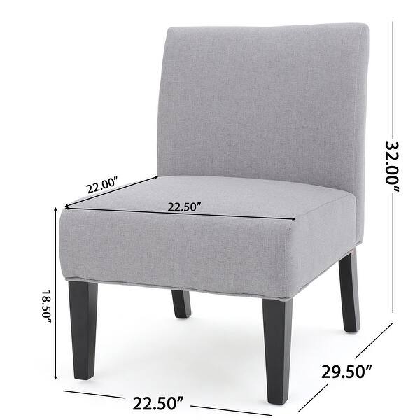 dimension image slide 2 of 5, Kassi Contemporary Slipper Accent Chair by Christopher Knight Home