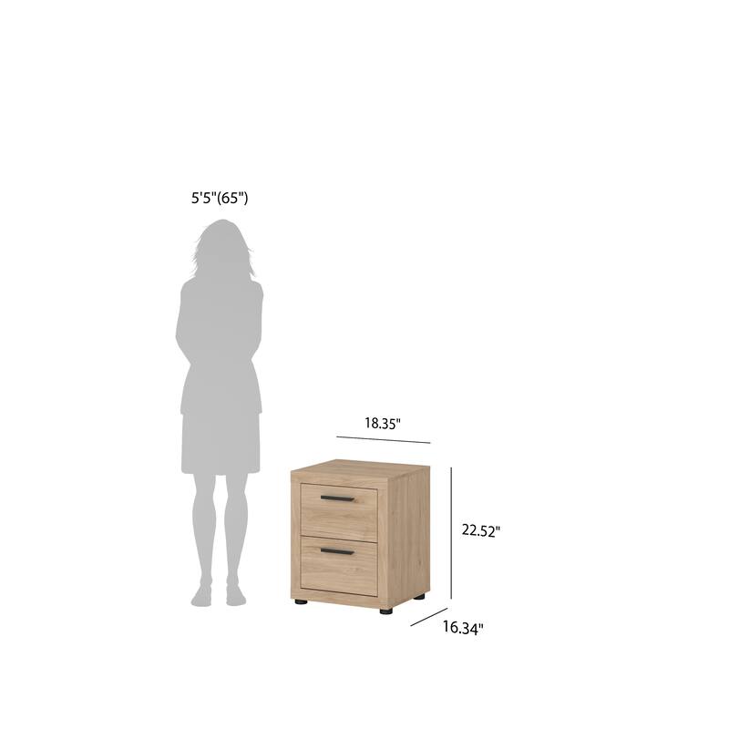 Porch & Den Mira 3-Piece Bedroom Set - Chest And Nightstand Set Of 2, Jackson Hickory