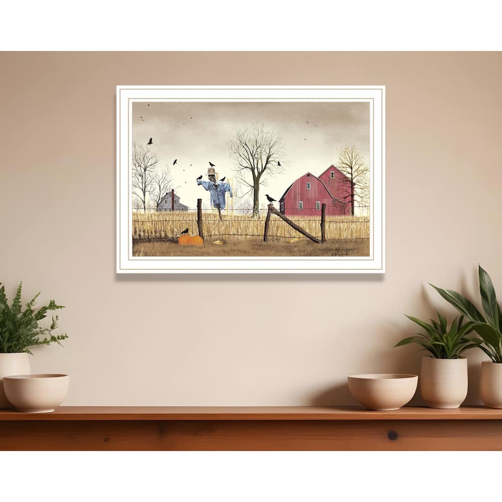 HomeRoots After the Harvest White Framed Wall Art
