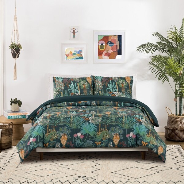 Phoenix 3-Piece Cotton Duvet Cover Set by Jungalow - On Sale - Bed