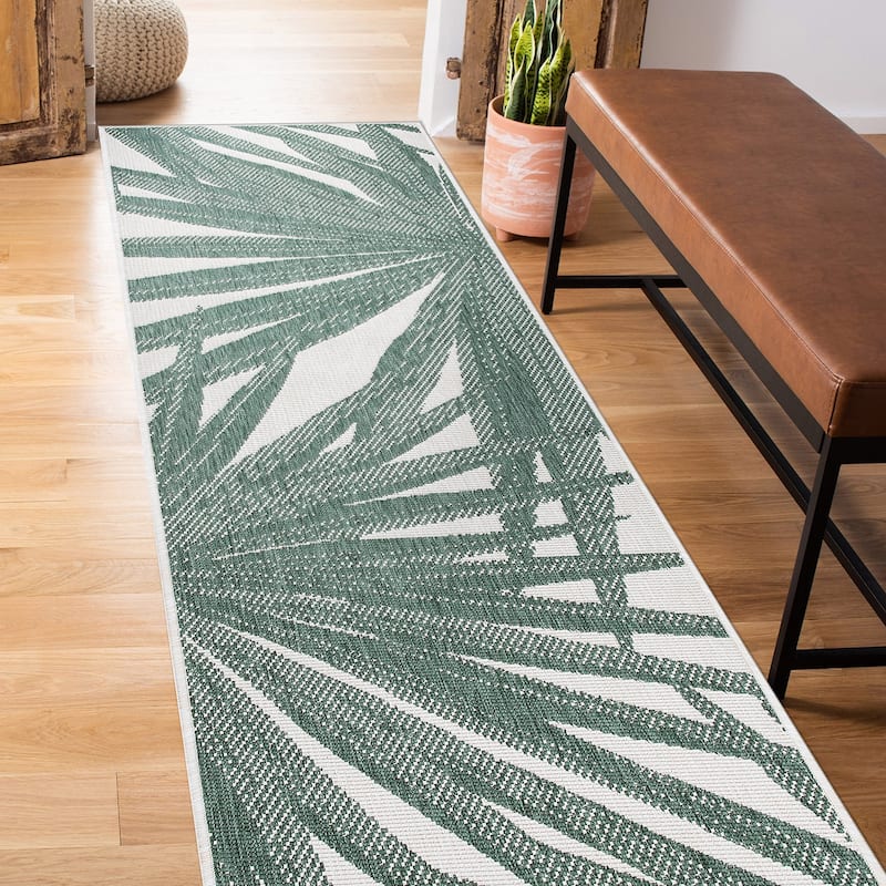 World Rug Gallery Tropical Nature Inspired Indoor/Outdoor Area Rug