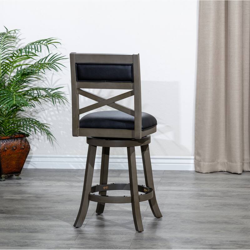 30" Bar Height X-Back Swivel Stool