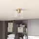 Option 6"Brass with Clear Glass