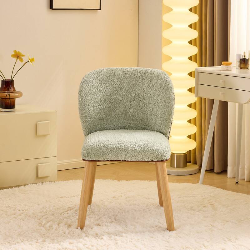 Modern Curved Back Accent Chair - Green