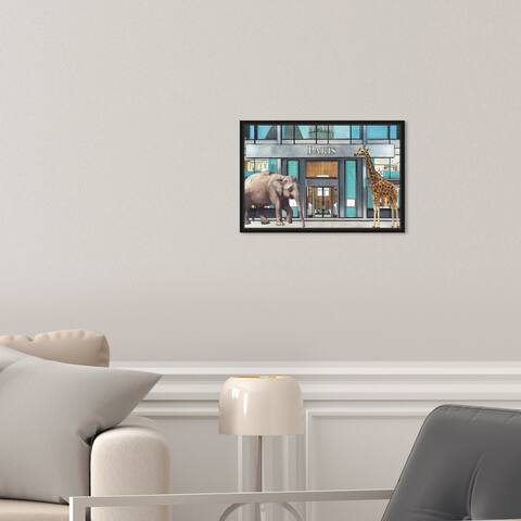 Oliver Gal 'Unique Couture' Animals Blue Wall Art Canvas Print