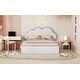 preview thumbnail 14 of 13, Beige Queen Size Soft Upholstered Platform Bed for Kids