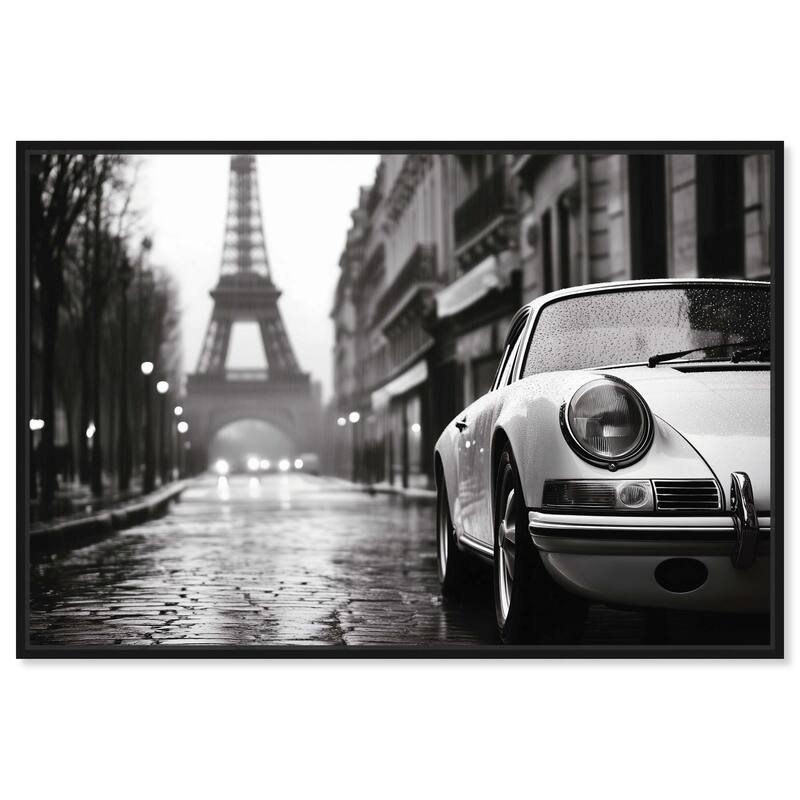 Rainy Day Paris Canvas by Art Remedy - Black - 36" x 24"