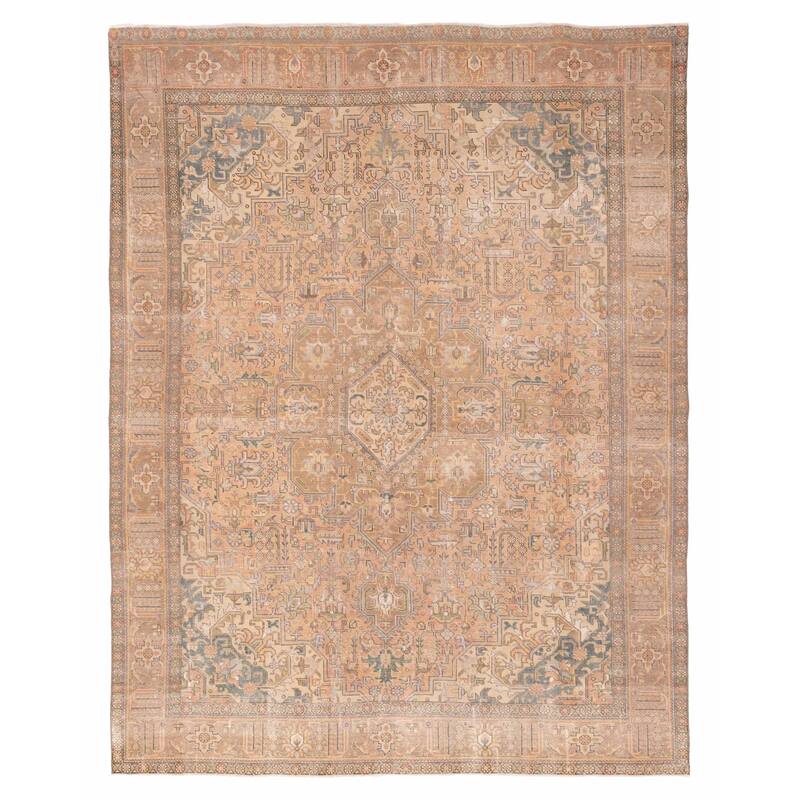 ECARPETGALLERY Hand-knotted Antalya Vintage Copper Wool Rug - 9'6 x 12'6