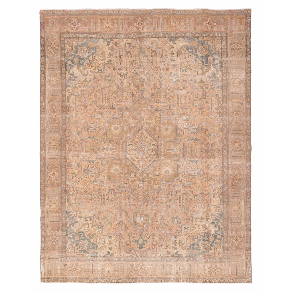 ECARPETGALLERY Hand-knotted Antalya Vintage Copper Wool Rug - 9'6 x 12'6