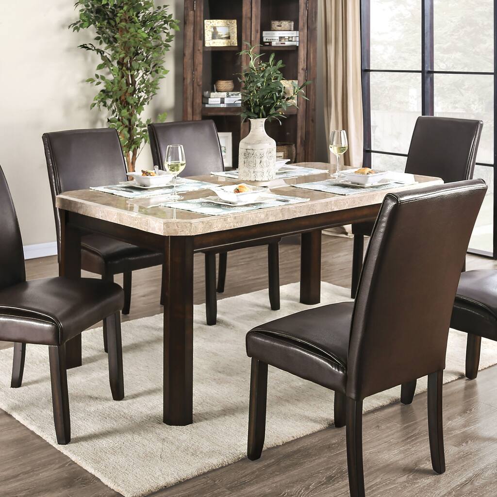 Furniture of America Bito Contemporary Walnut 64-inch Dining Table ...