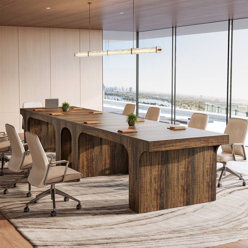 Large Executive Conference Table, Office Meeting Table, Boardroom Computer Writing Desk Workstation Accent Table