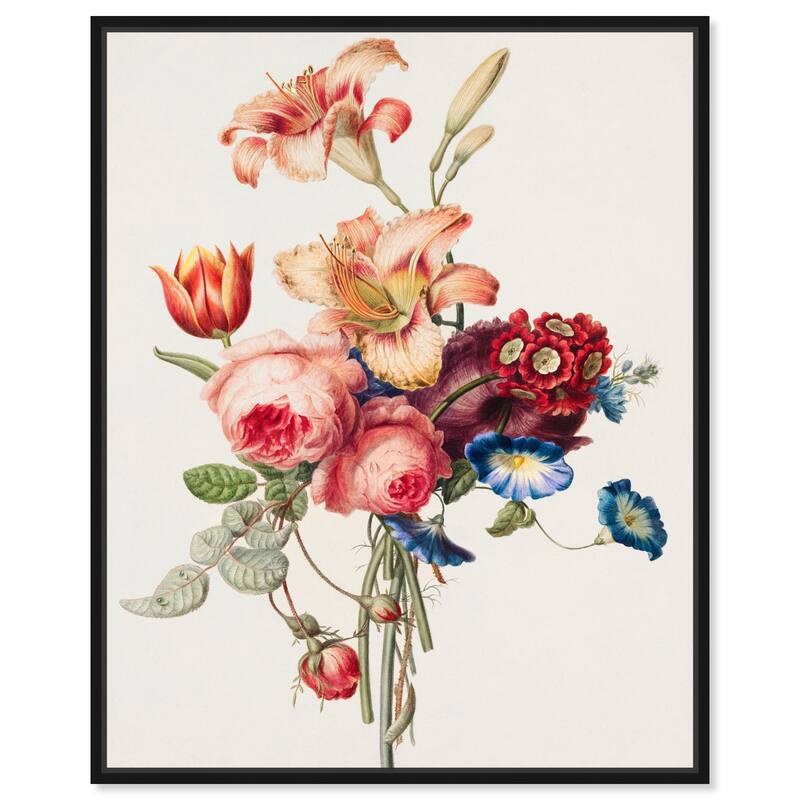 Bouquet 1820 Canvas by Art Remedy - Black - 24" x 30"