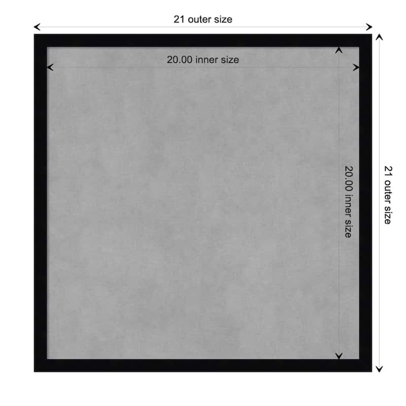 Amanti Art Svelte Noir Black Framed Magnetic Board - Board Size 20x20