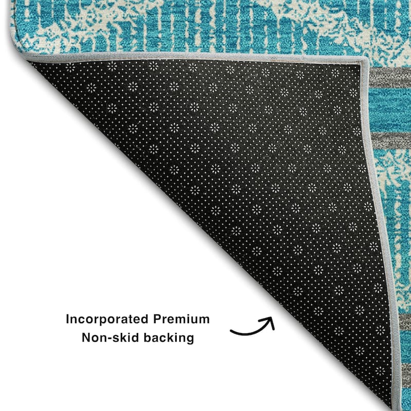 Premium Washable Super Soft Geo Diamonds Mayfield Rug