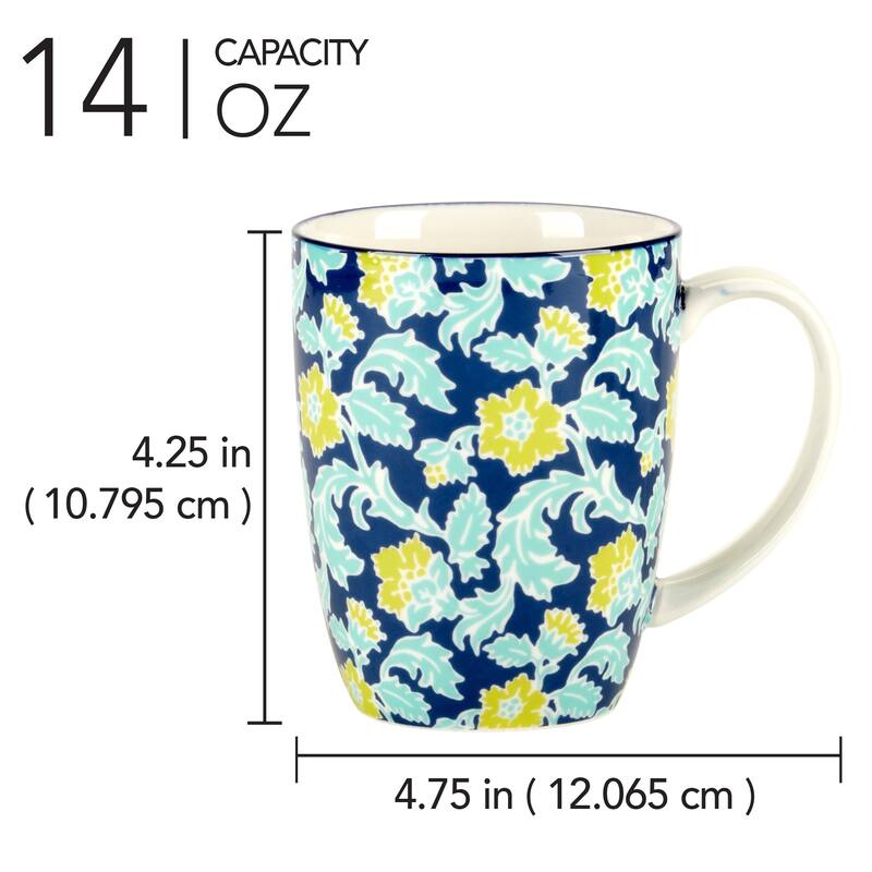 Certified International Tapestry Set of 6 Mugs 6 asst