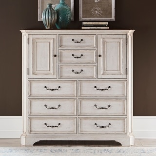 Abbey Road Porcelain White Churchill Brown Dressing Chest