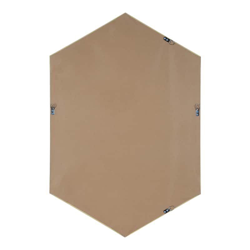 Kate and Laurel Rhodes Framed Mid-century Hexagonal Wall Mirror