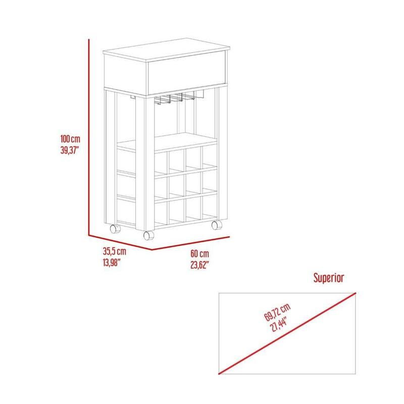 Ambler 1-Drawer 12-Bottle Wine Cabinet