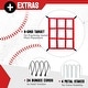 preview thumbnail 6 of 5, Zealfeel Baseball Rebounder Net 4x4.5FT with 3 Angles, Pitch Back Trainer with 2 Strike Zones