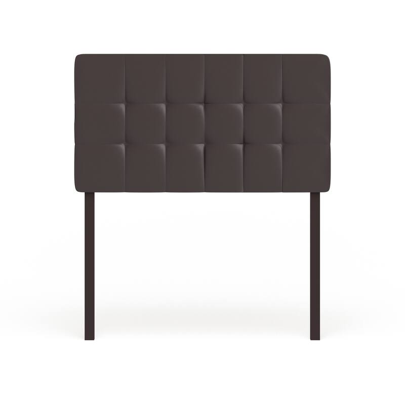 Porch & Den Maltman Twin-size Tufted Button Faux Leather Headboard