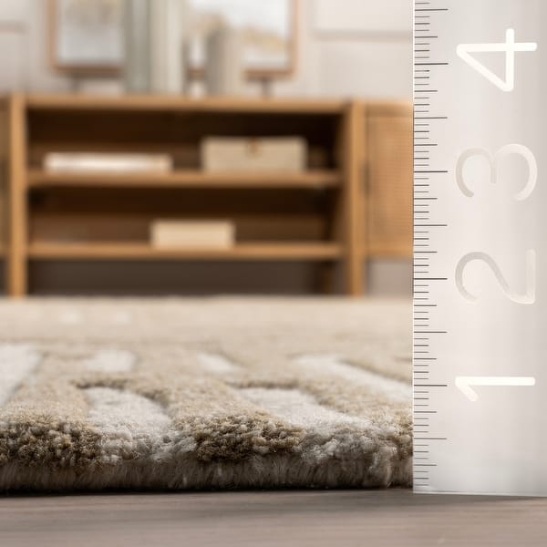 Nuloom Kamala Geometric High-Low Wool Area Rug