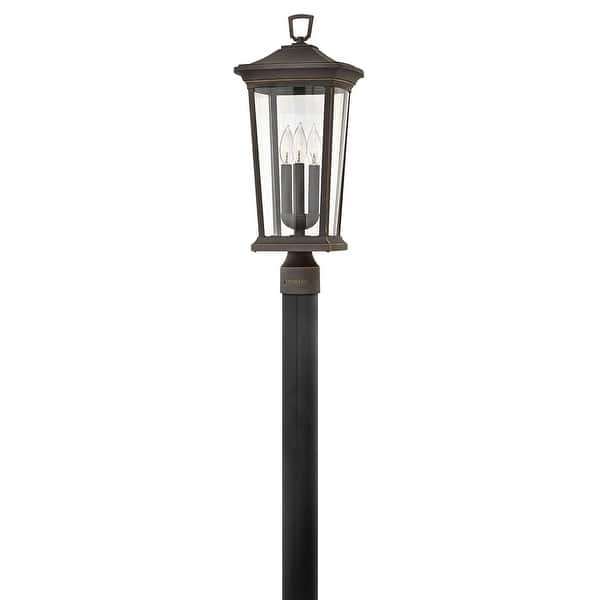 slide 1 of 1, Hinkley Lighting Bromley 12v 10.5w 3 Light 23" Tall Single Head Post Oil Rubbed Bronze