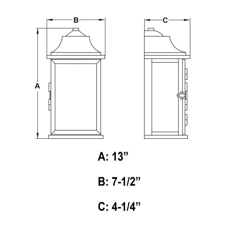 Bellevue Brooklyn 2 Light 13" Tall Outdoor Wall Sconce