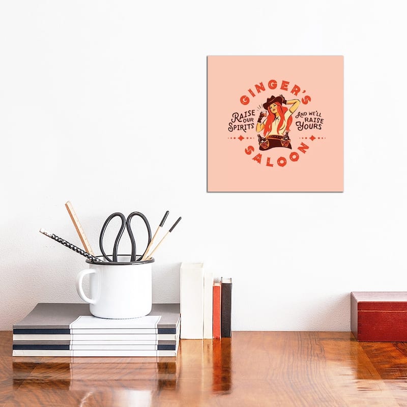 iCanvas "Western Ginger Saloon" by The Whiskey Ginger Canvas Print - 12x12x0.75