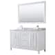 Option White, Chrome Trim, White Carrara Marble Top