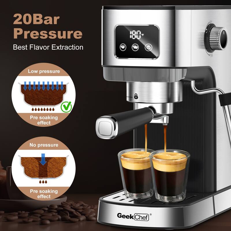 Anmytek Stainless Steel Espresso Machine