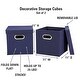 preview thumbnail 4 of 2, Lidded Navy Storage Cubes (Pack of 2)