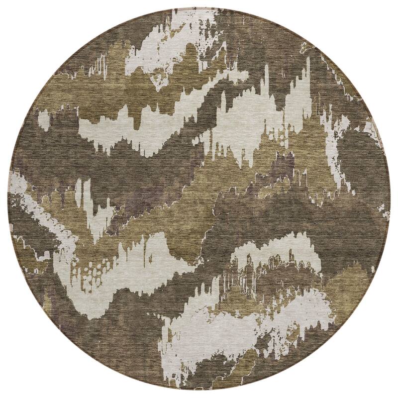 HomeRoots Abstract Transitional Rectangle Outdoor Rug