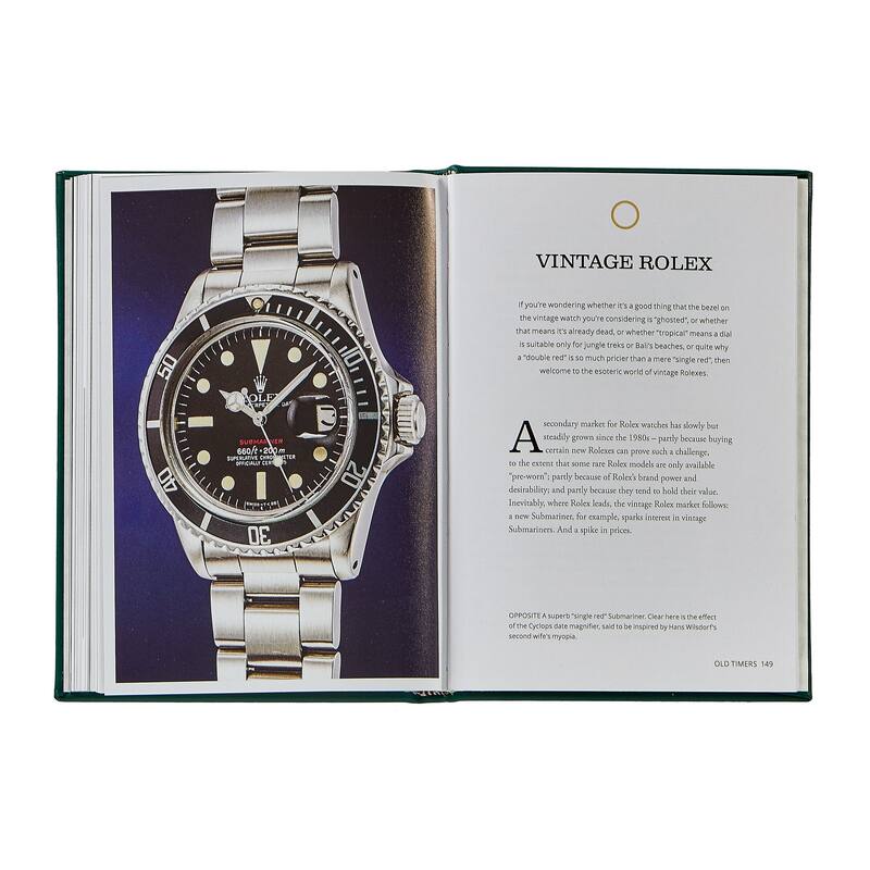 Graphic Image Little Book of Rolex Coffee Table Book, Leather, Emerald
