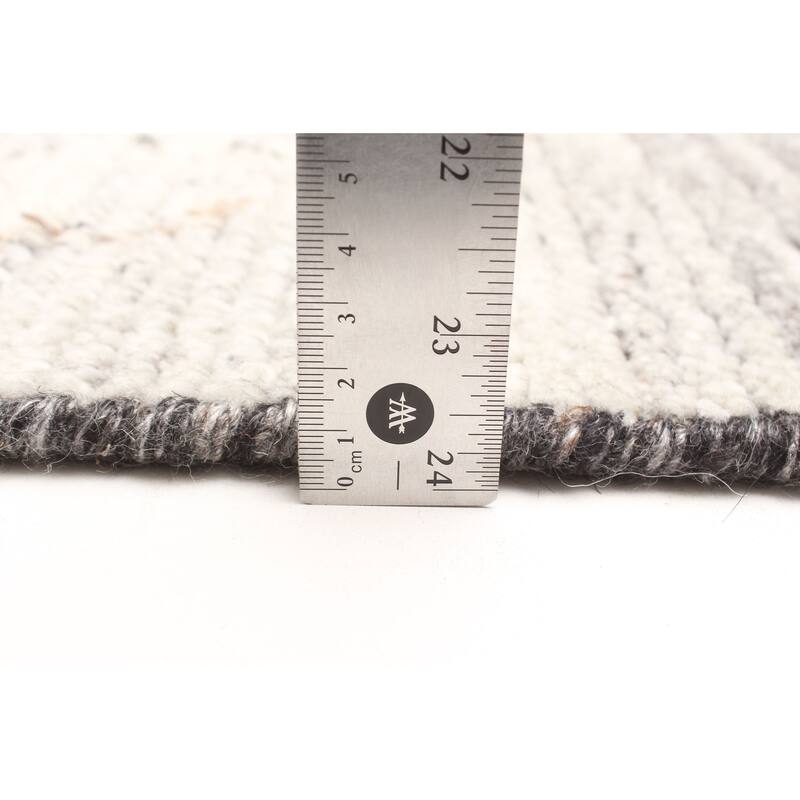 ECARPETGALLERY Hand-knotted Tangier Cream Wool Rug - 5'1 x 8'0