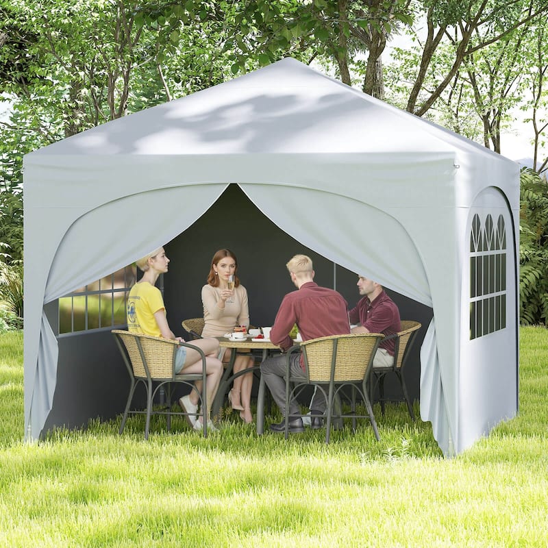 Costway 10 X 10 FT Pop up Canopy Tent Outdoor Easy Setup Sunshade with - See Details