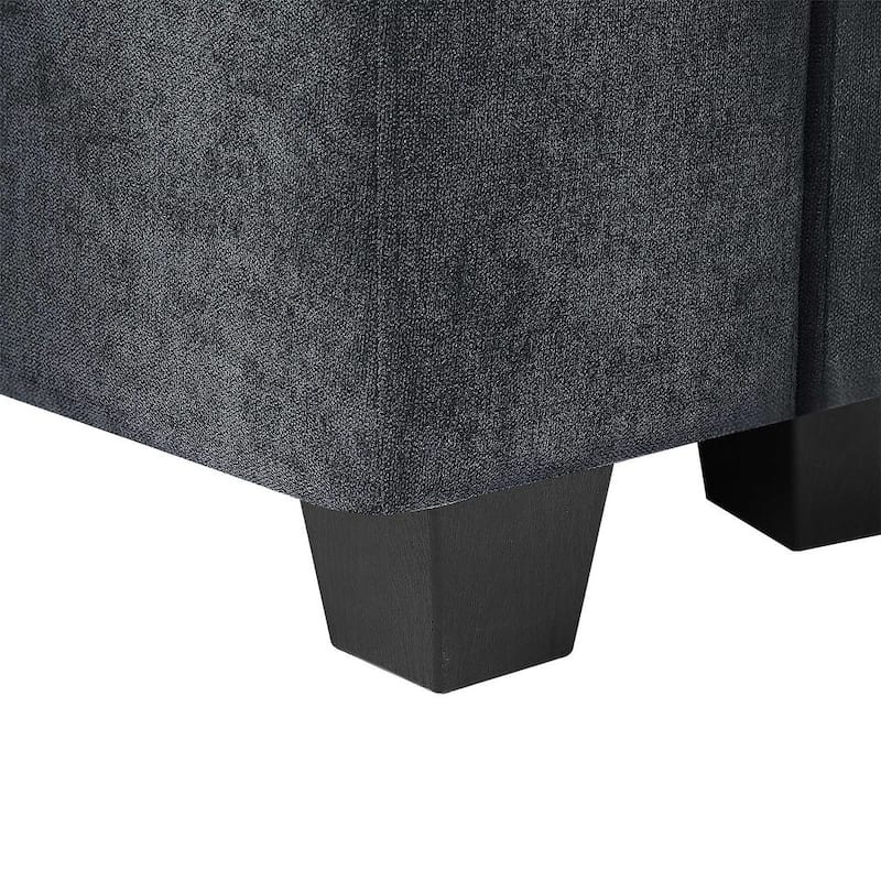 Modular L-Shape Feather Filled Sectional Sofa with Reversible Chaise