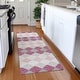 preview thumbnail 69 of 132, Premium Washable Super Soft Diamond Modern Mayfield Rug Pink - 2'3" x 7'6"