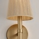 preview thumbnail 3 of 3, 5" W x 14" H 1-Light Wallchiere Sconce in Matte Brass with Tapered Bleached Natural Rope Shade - 6.25"W x 16.75"H x 7"E