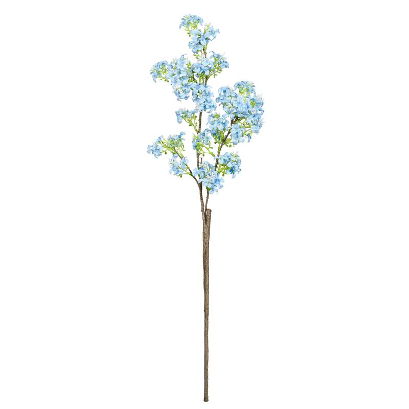 Set of 2 Blue Artificial Lilac Flower Stem Spray 27in - 27" L x 6" W x 4" DP
