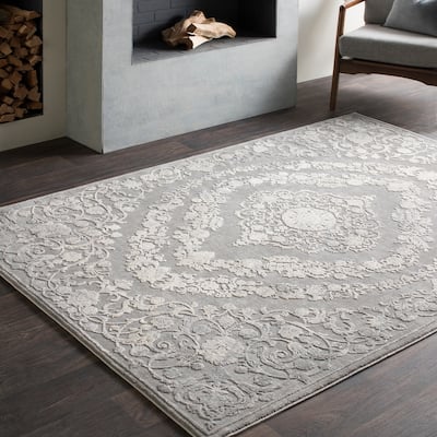 Livabliss Torrie Floral Medallion Area Rug