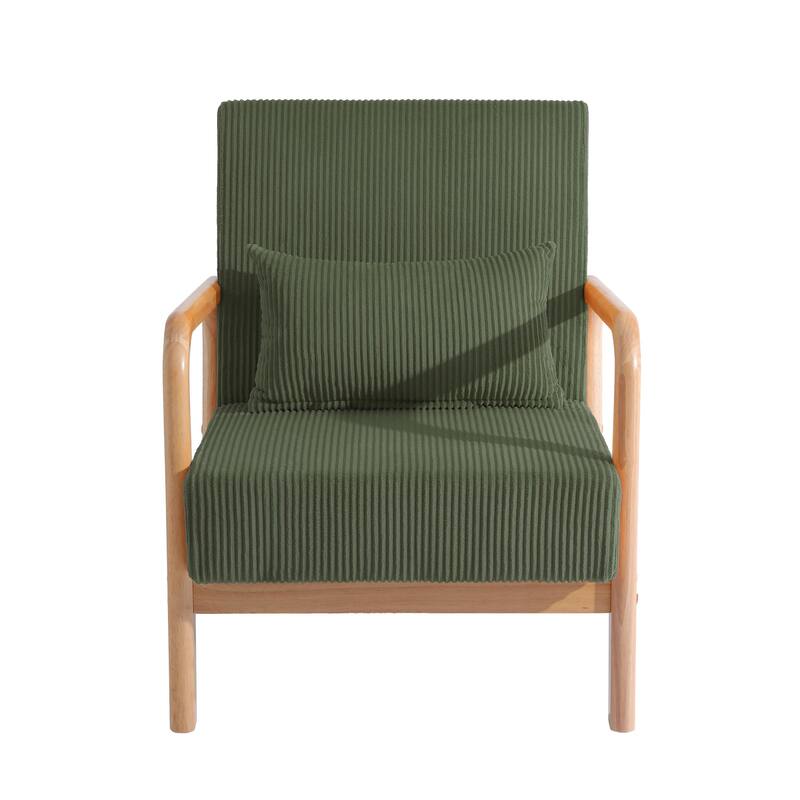 2 Set Upholstered Lounge Arm Chair with Pillow - Set of 2