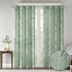 preview thumbnail 28 of 32, Madison Park Leilani Palm Leaf Burnout Window Curtain Sheer