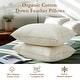 preview thumbnail 17 of 19, Set of 2 100% Organic Cotton Down Feather Pillow-in-a-pillow Design Bed Pillow