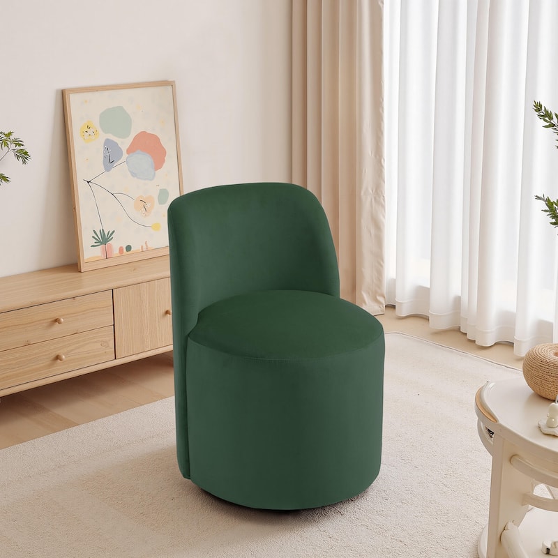 Modern Linen Upholstery Dining Chair Barrel Chair
