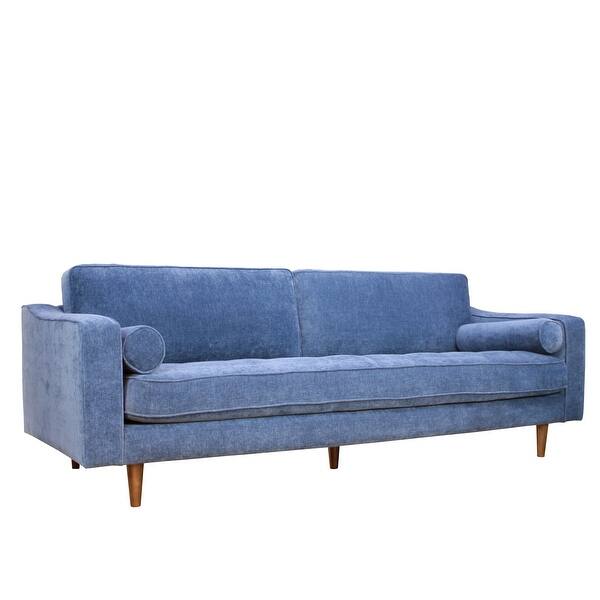 Loveseat Sofa with Tufted Benchseat Round Bolsters Bed Bath & Beyond