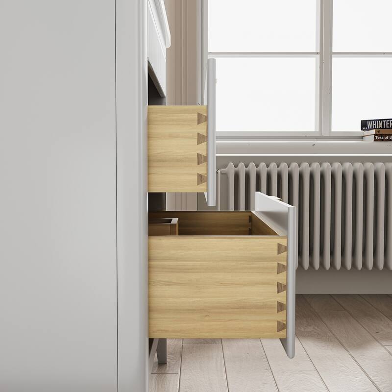 Modland 30" Freestanding Bathroom Vanity with Carrara Marble Top - Soft-Close Drawers,Green / Grey - 30 inch