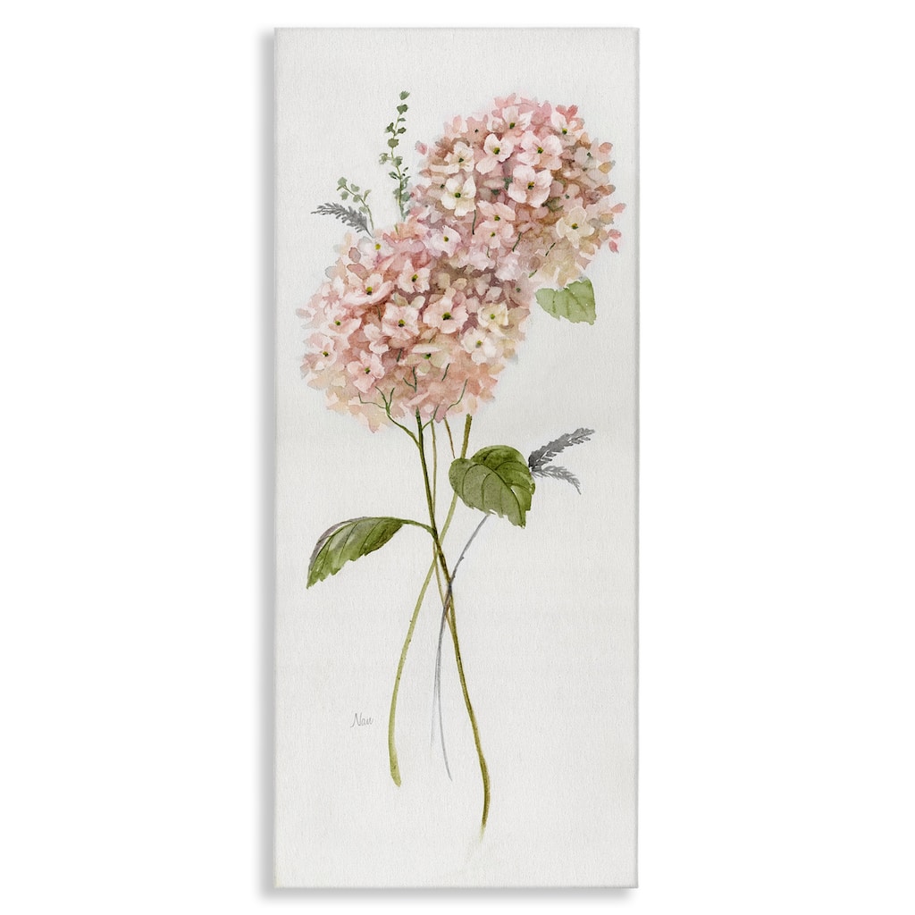 Stupell Pink Hydrangea Duo Canvas Wall Art Design By Nan