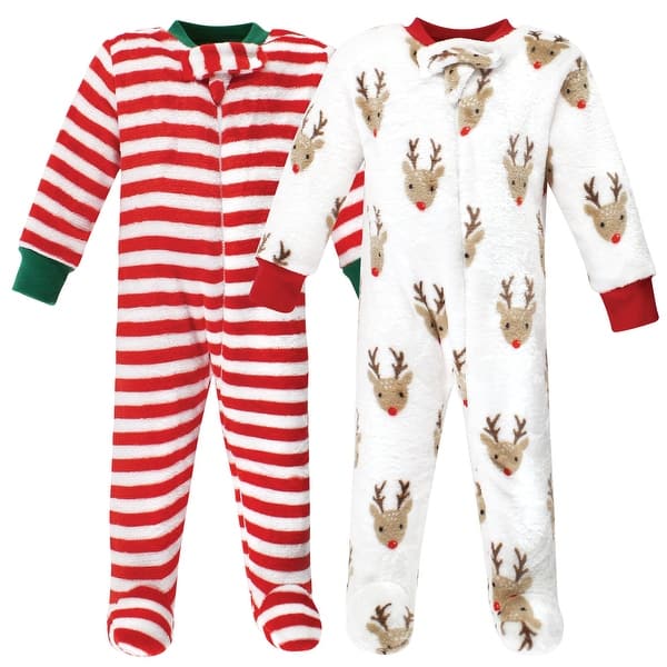 slide 1 of 1, Hudson Baby Plush Sleep and Play, Rudolph 0-3 Months - Rudolph