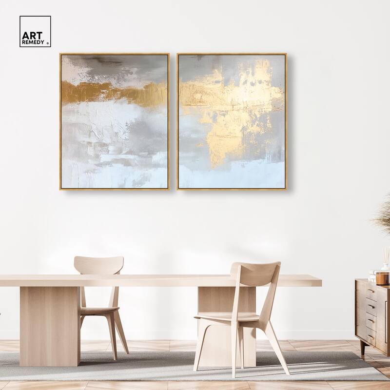 Golden Glaze I Canvas Set of 2 by Art Remedy