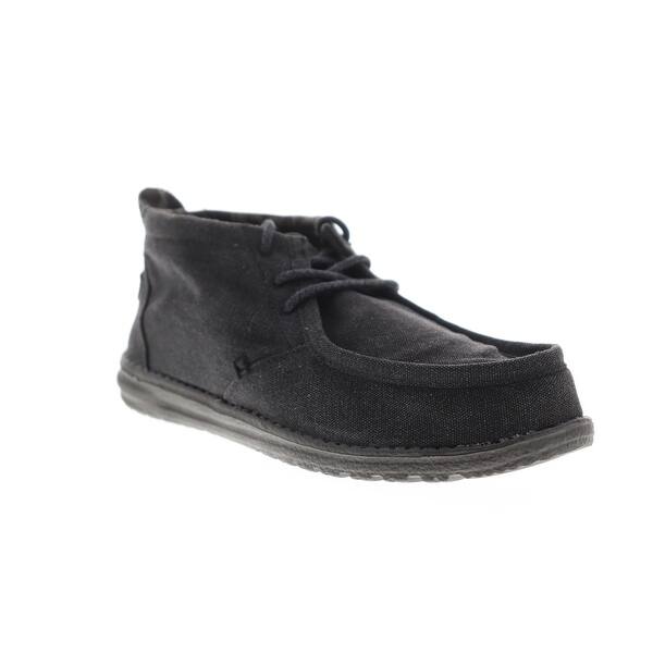 Shop Hey Dude Conrad L Black Mens Casual Boat Shoes Overstock